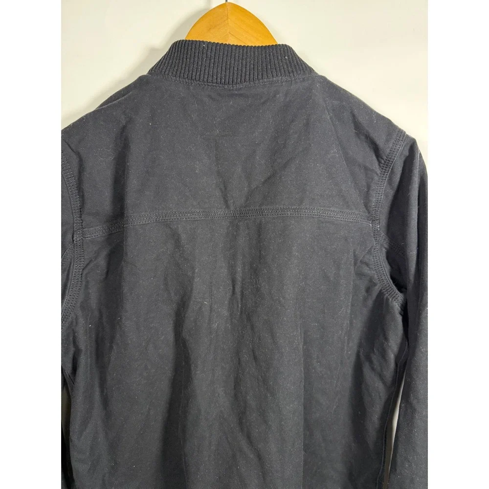 Carhartt Rugged Flex Bomber Jacket Womens Small Black Canvas Full Zip 102524-W - Picture 5 of 8